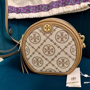 EUC - Tory Burch Monogram Jacquard Circle Bag